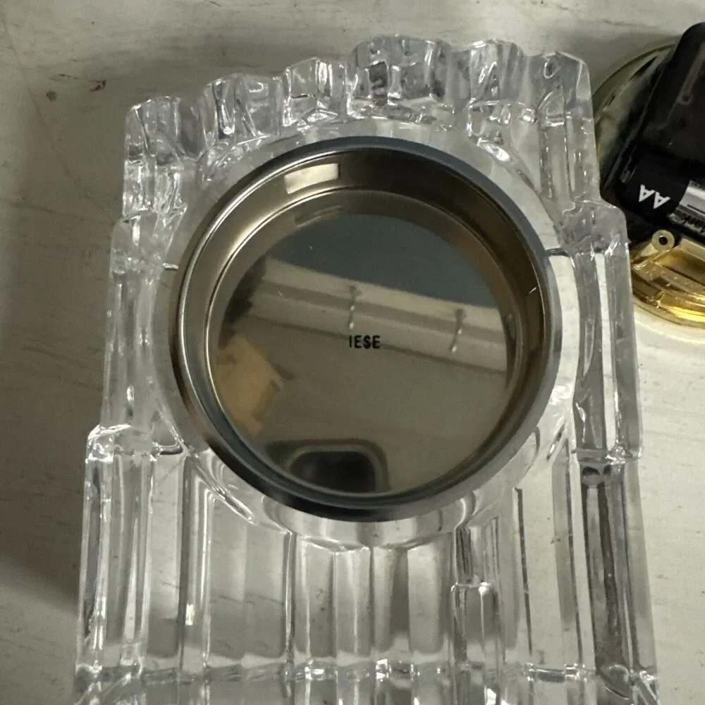Vintage Seiko Solid Lead Crystal Clock Desk/‎ Mantel, QQZ286S Japan 1995